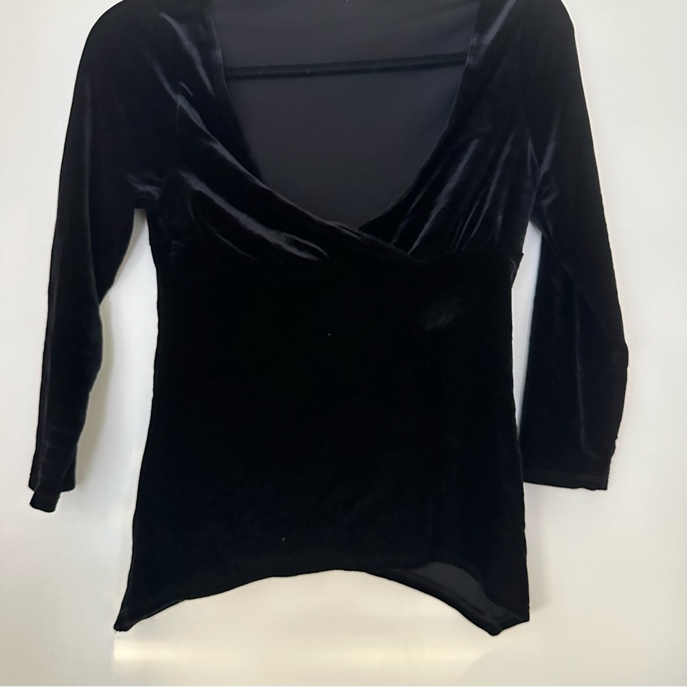 Velvet V Neck Blouse